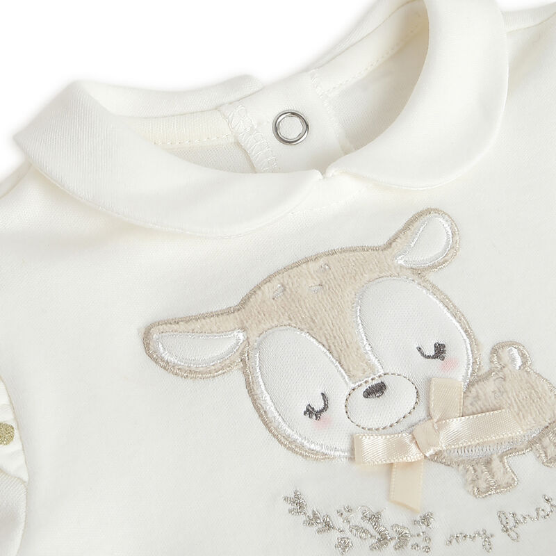 Girls Bronze Printed Smock with Legging image number 4